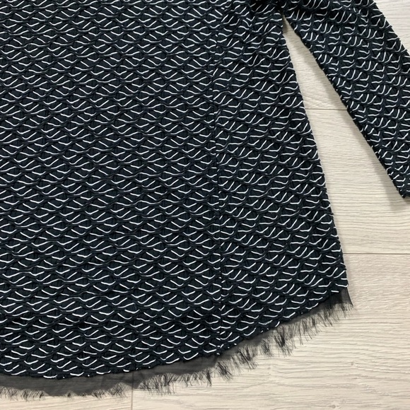 Anthropologie Postmark Black & White Top Weave Textured Top - Picture 5 of 10